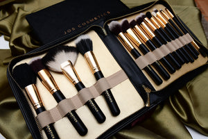 [luxury 14 piece brush set and 3D mink lashes - Joscosmeticslondon